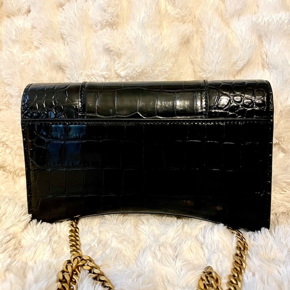 BRAND NEW Balenciaga Hourglass Croc Chain Wallet - Picture 6 of 6